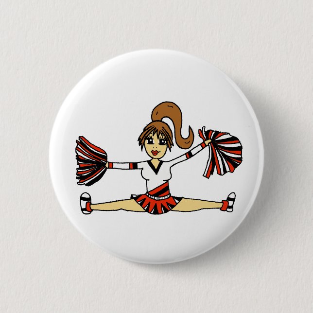 Adorable Cheerleader Button (Front)
