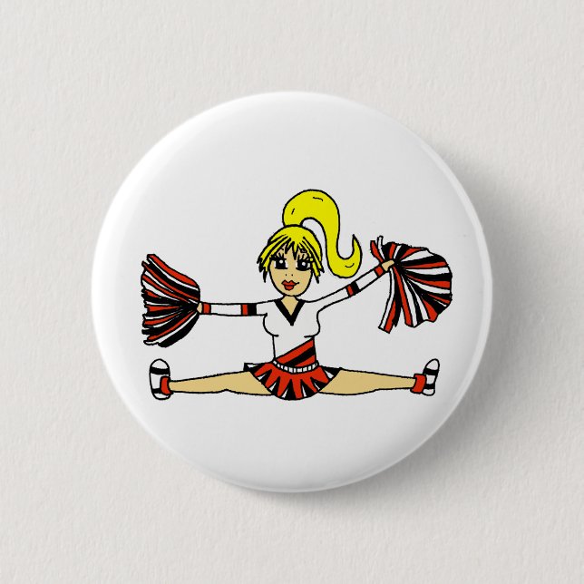 Adorable Cheerleader Button (Front)