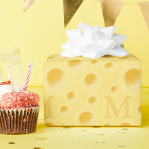 Adorable Cheese Fanciful Storybook Monpgrammed Wrapping Paper