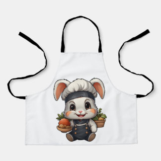 Adorable Chef Bunny With Vegetables Apron