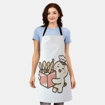 Adorable Chef Cartoon Apron – Cute Baking Lover Gi