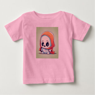  Adorable Chibi Cartoon Ghost in a Boo-tiful Ghost Baby T-Shirt