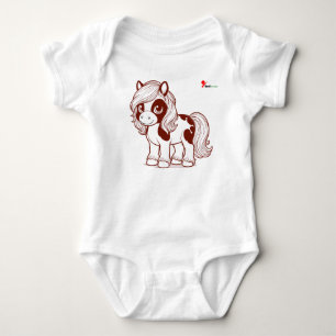 Adorable Chibi Pony Horse Baby Bodysuit