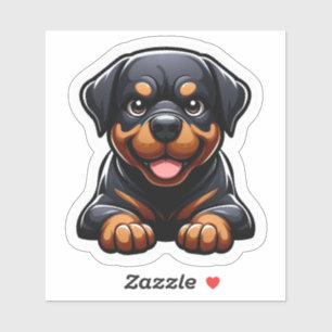 Adorable Chibi Rottweiler Puppy Smile