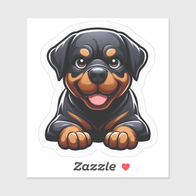 Adorable Chibi Rottweiler Puppy Smile (Sheet)