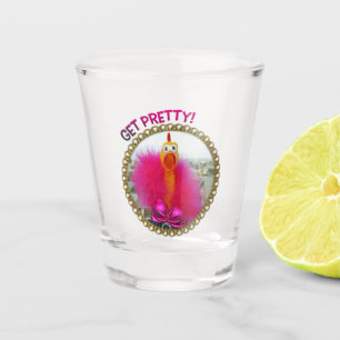 Adorable Chicken Get Pretty Shot Glass! Glass