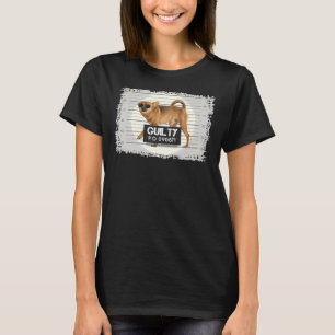 Adorable Chihuahua Dog Thief Mug Shot Thief Pet T-Shirt