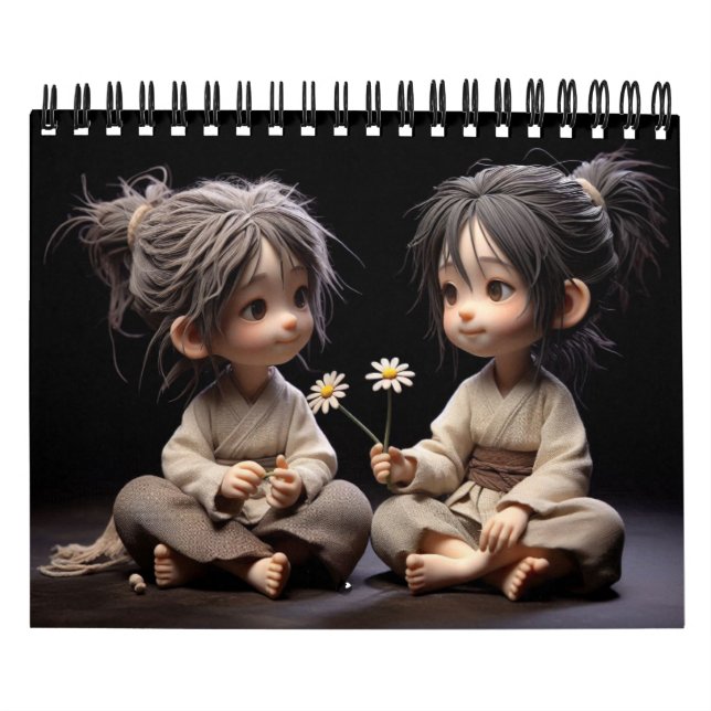Adorable Children With Flowers Calendar (Cover)