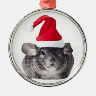 Adorable Chinchilla Santa Model Metal Tree Decoration