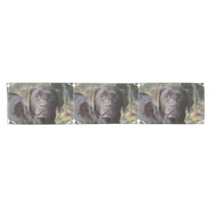Adorable Chocolate Labrador Retriever Short Table Runner