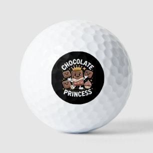 Adorable Chocolate Royalty Cute Kawaii Dessert Can Golf Balls