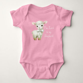 Adorable Christian Lamb Foral Balloon Scripture Baby Bodysuit