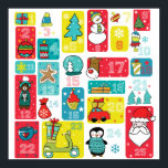 Adorable Christmas Advent Calendar Poster<br><div class="desc">Adorable Christmas illustration hand painted by Sanja Vrekic. Christmas Advent Idea is unique and simple yet colourful and cute. Matching products can be found in Advent Calendar.</div>