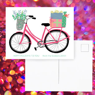 Adorable Christmas Bicycle Gifts CUSTOM HOLIDAY Postcard