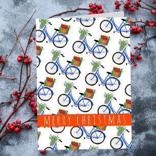 Adorable Christmas Bicycle Holiday Xmas Gifts Card
