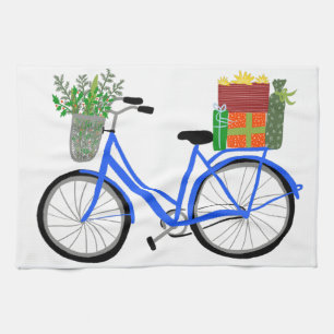 Adorable Christmas Bicycle Holiday Xmas Gifts Tea Towel