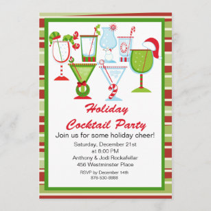 Adorable Christmas Cocktails Party Invitation
