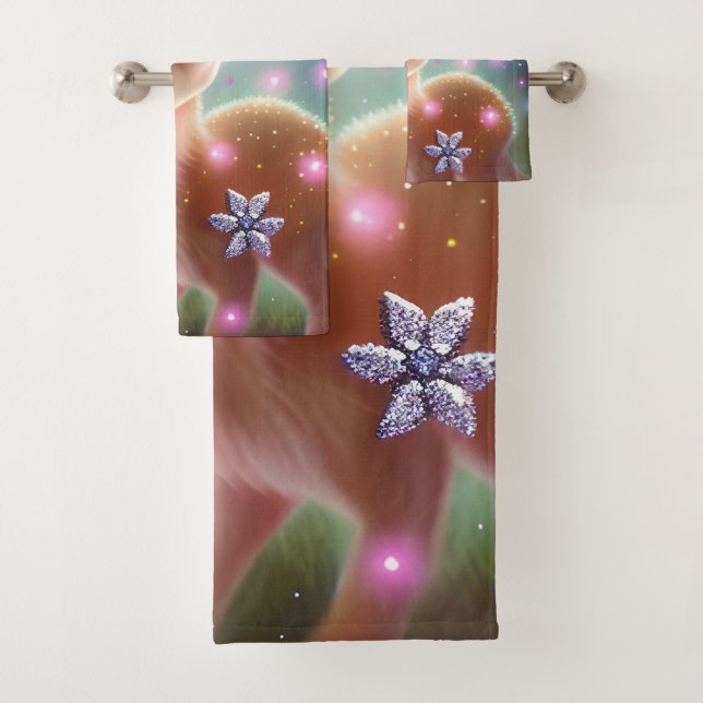 Adorable Christmas Fawn Bath Towel Set (Insitu)