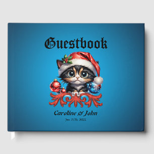 Adorable Christmas kitten. Guest Book