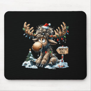Adorable Christmas Moose Merry Christmoose Men Wom Mouse Pad