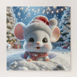 Adorable Christmas Mouse Jigsaw Puzzle