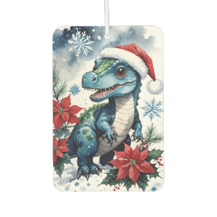 Adorable Christmas Santa T-Rex Santa Car Air Freshener
