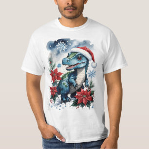 Adorable Christmas Santa T-Rex Santa T-Shirt