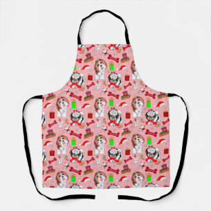 Adorable Christmas Shih Tzu Pattern  Apron