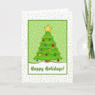 Adorable Christmas Tree Art Holiday Card