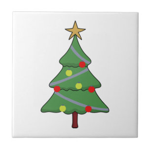 Adorable Christmas Tree Ceramic Tile