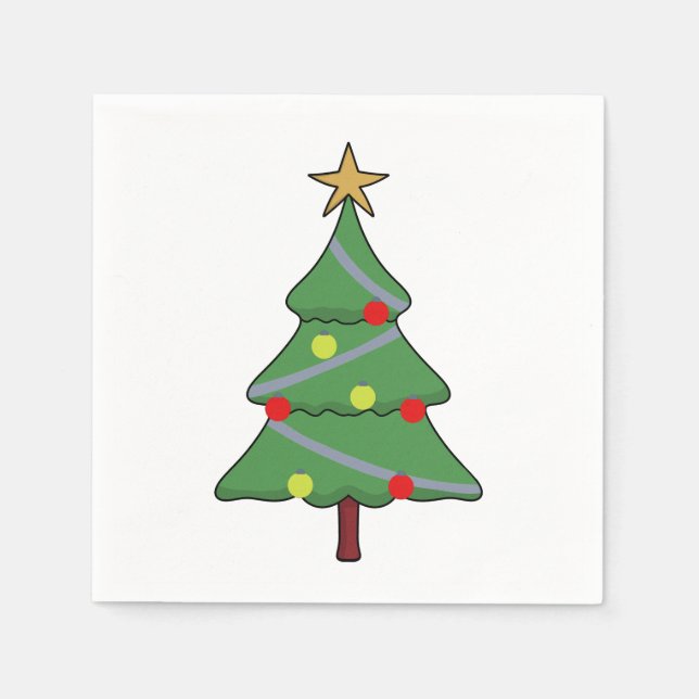 Adorable Christmas Tree Napkin (Front)