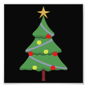Adorable Christmas Tree Photo Print