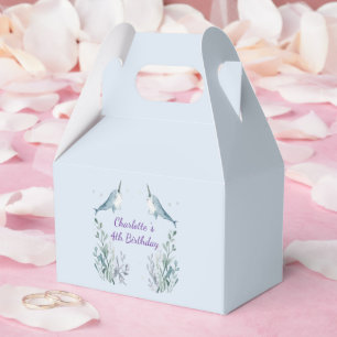 Adorable Chubby Narwhal Whale fish Seamless Sea Li Favour Box