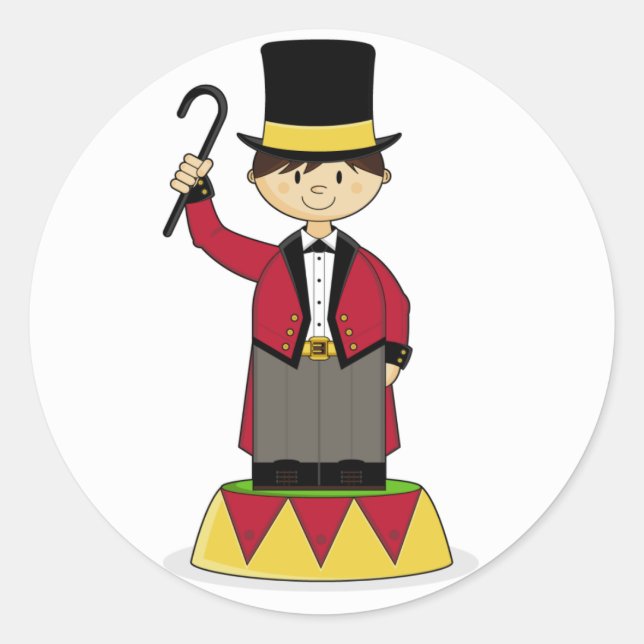 Adorable Circus Ringmaster Sticker (Front)