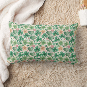 Adorable Clovers and Hearts Lumbar Cushion