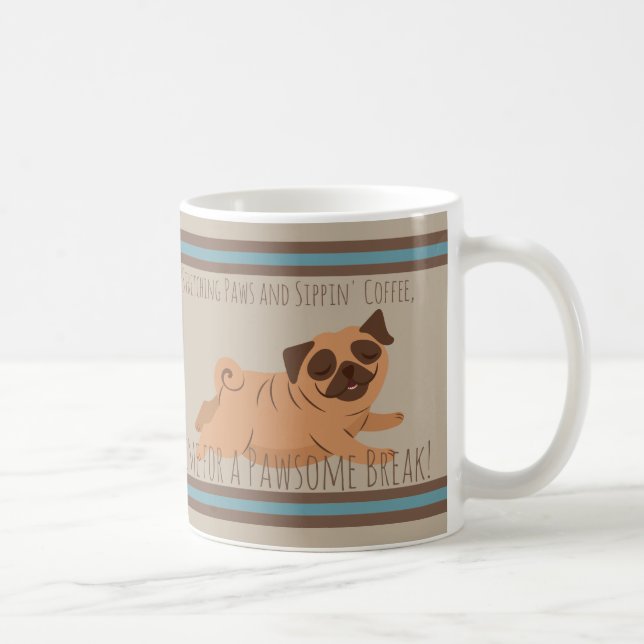  Adorable Coffee Mug With Pug (Right)