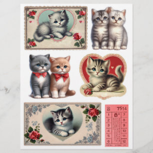 Adorable Collection of Cat Valentines Day Ephemera