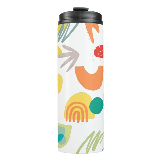 Adorable colourful abstract pattern cute keepsake thermal tumbler (Front)