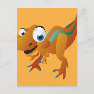 Adorable Colourful Dinosaur Postcard