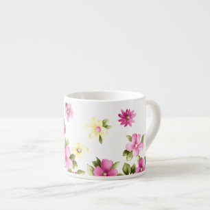 Adorable Colourful Girly Blooming Flowers Espresso Cup