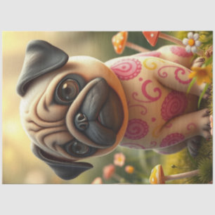 Adorable Colourful Puppy Tissue Paper