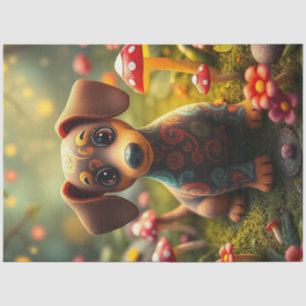 Adorable Colourful Puppy Tissue Paper