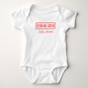 Adorable "Coming Soon" Baby Announcement Bodysuit