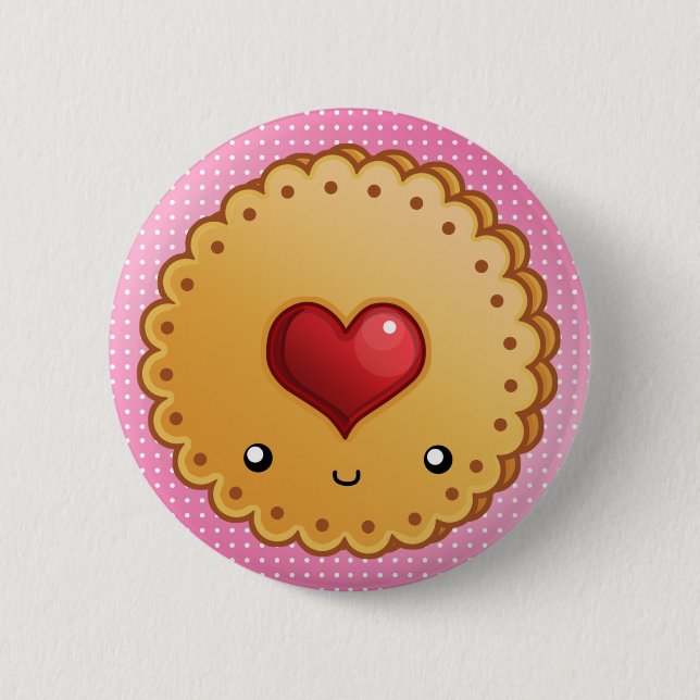 Adorable cookie 6 cm round badge (Front)