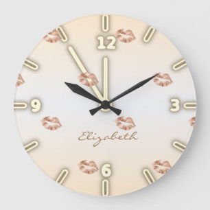 Adorable Cool  ,Lips -Personalised Large Clock