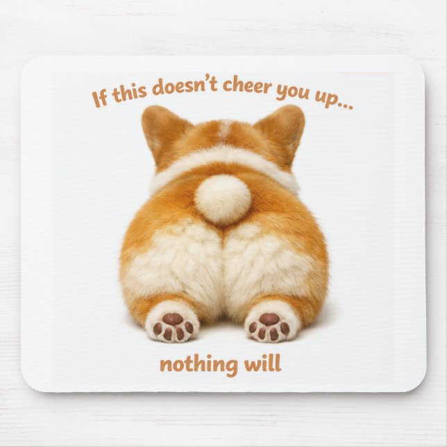 Adorable Corgi Bottom Mouse Pad  (Front)