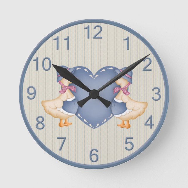 Adorable Country Goose Clock (Front)
