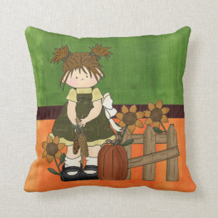 Adorable Country Rag Doll Cushion