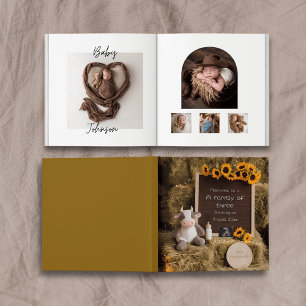 Adorable country style baby photo book 