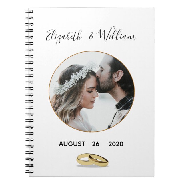 Adorable Couple Wedding Photo Planner - Notebook (Front)